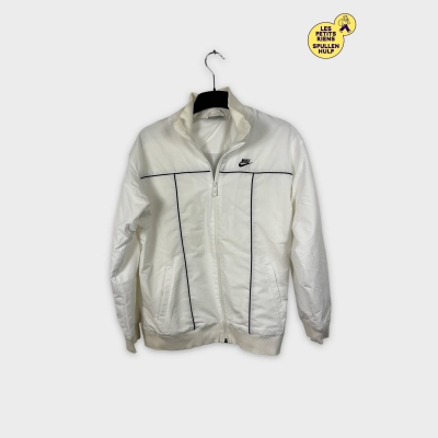 Nike Veste de survêtement blanche avec logo noir 13 ans 