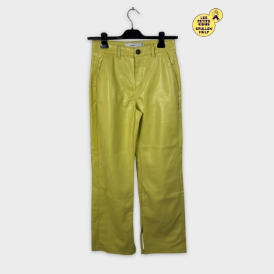 Pantalon simili cuir jaune Bershka 🍋 M