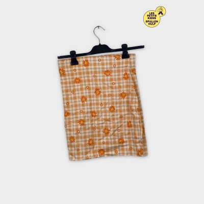 Jupe courte Marca à carreaux et fleurs 🌼