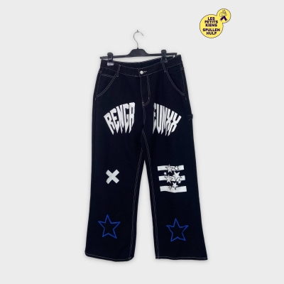 Pantalon droit noir motifs Bench Funky XL 🖤