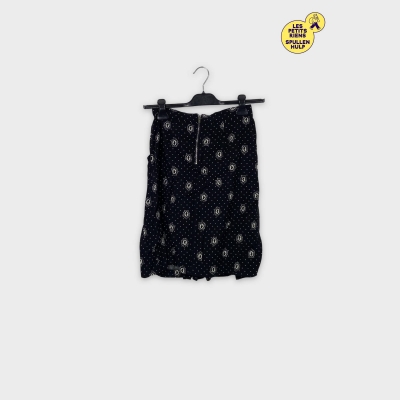 Jupe noire à motifs blancs Louche S 🖤