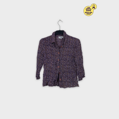 Chemise Cassis imprimée violet et beige M 💜