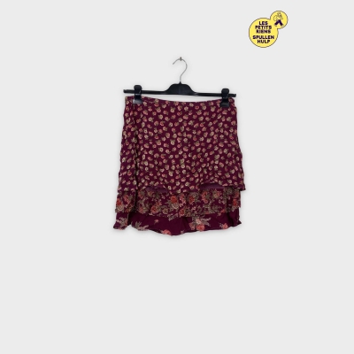 Jupe fleurie bordeaux Réné derby M 🌸