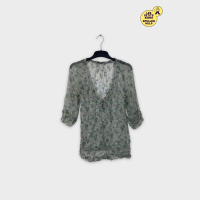 blouse Massimo dutti à fleurs transparent manches longues M 🌼🌸