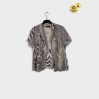 Chemisier Sixth sense motifs zébrés marron blanc 🦓 Autre