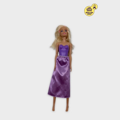 Barbie 💜 Poupée avec Robe Longue Violette Mattel Taille unique
