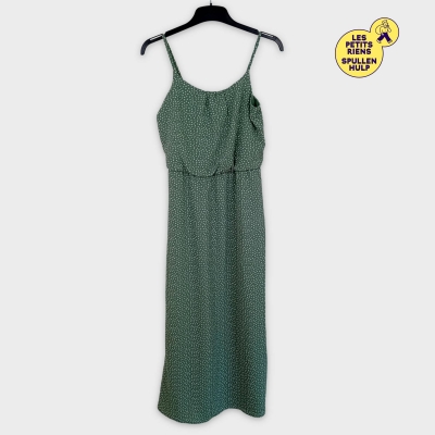Only Robe longue à bretelles vert d'eau à pois XS 34 💛