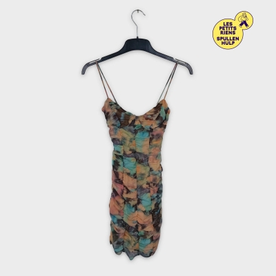 Robe Bershka multicolore fines bretelles XS 💛