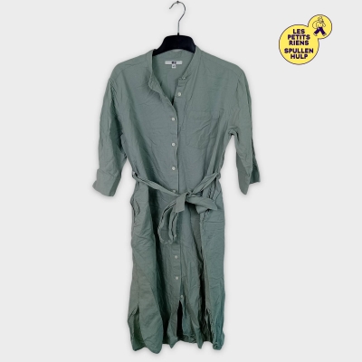 Robe chemise lin verte M Uniqlo 💛