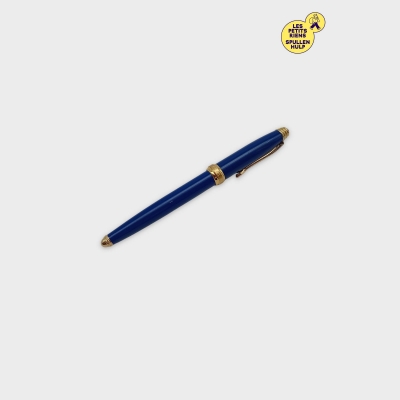 Stylo plume Castelli bleu et doré élégant