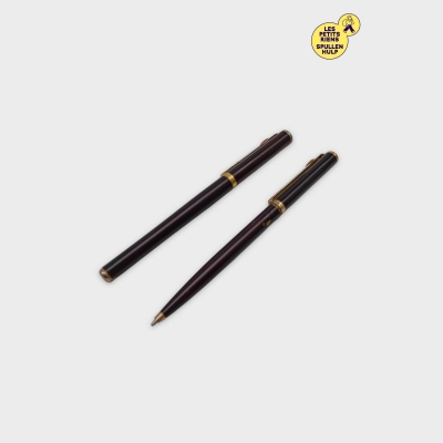 Lot de 2 stylos IMS bordeaux et dorés