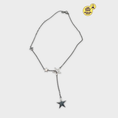 Collier Style avec pendentifs étoiles argenté