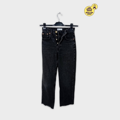 Jean noir délavé Zara coupe droite W32 💛