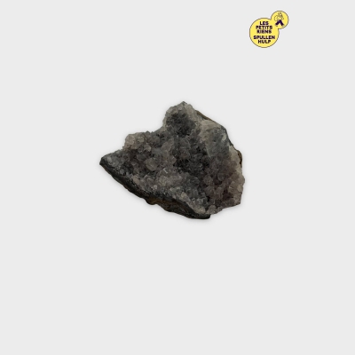 Druse de quartz gris - minéral naturel unique