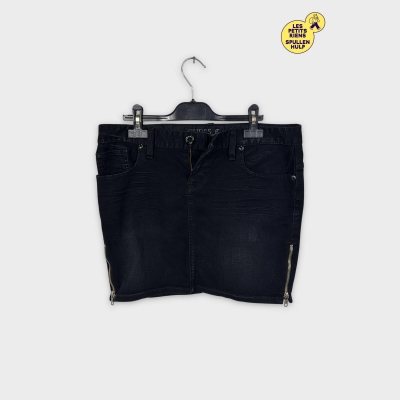 Jupe en jean noire Guess avec fermetures éclair Autre