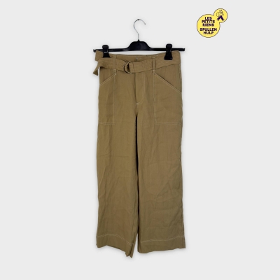 Pantalon beige coupe droite H&m XS 34 avec ceinture
