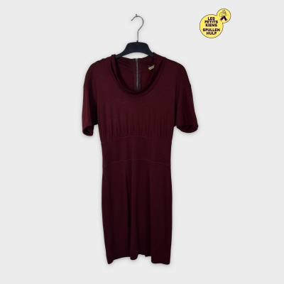 Robe bordeaux Burberry London avec fermeture éclair XS