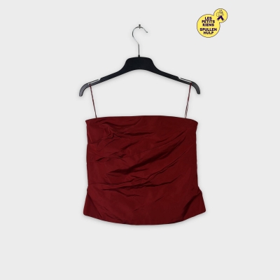 Bustier rouge Natan couture élégant boutons côté