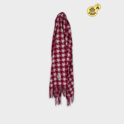 Écharpe à carreaux fushia et blanc Gerard pasquier One Size