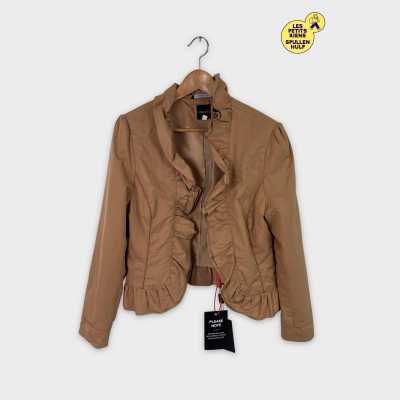 Ciriana veste courte volants XXL 44 16 beige élégant