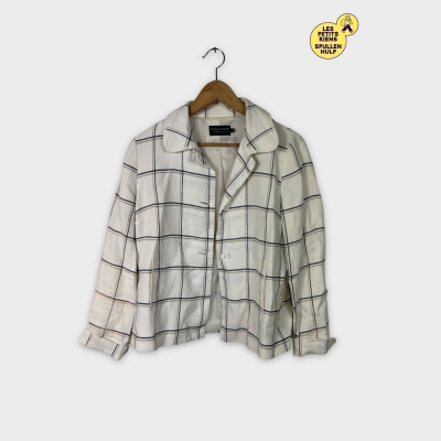 Blazer à carreaux River woods 100% lin- L 40 élégant et casual