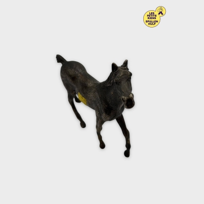 Statuette cheval cabré métal argenté déco vintage