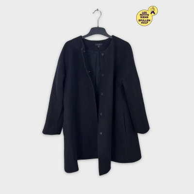 Manteau laine noir COS L 40 chic élégant