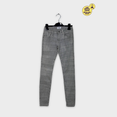 Pantalon rayé Sasàk Le Temps des Cerises S 36 noir et blanc