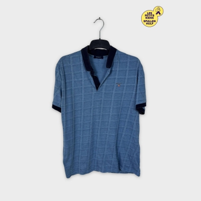Polo Gant à Carreaux Bleu L