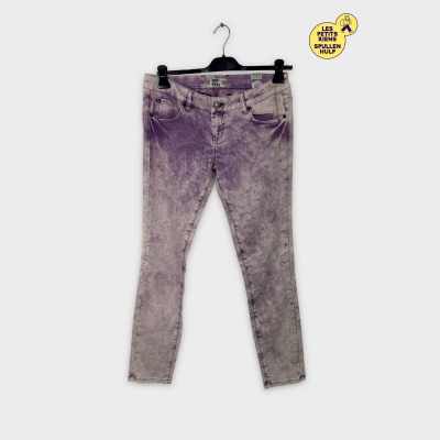 Jean slim délavé violet et blanc Sikko Nine Teen XXL 44