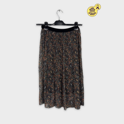 Jupe plissée noire à motif fleuri Andromede Autre