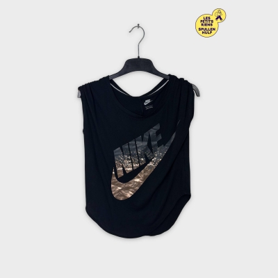 Nike Débardeur Sport Noir Logo Imprimé XS 💛
