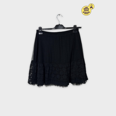Jupe noire tulle et dentelle L 'mais il est où le soleil?'