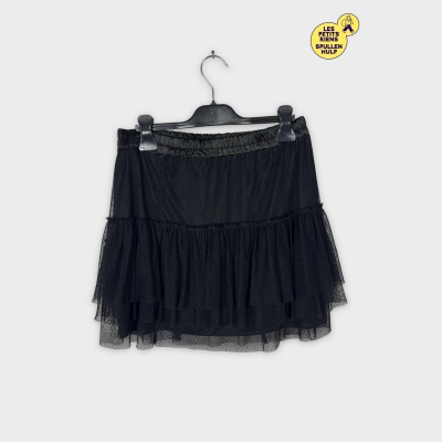 Jupe noire tulle à volants Ange, T.M