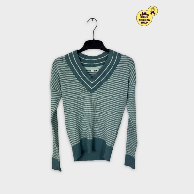 Pull We Femme XS Vert et Blanc