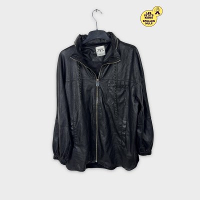 Veste Zara simili cuir noire S