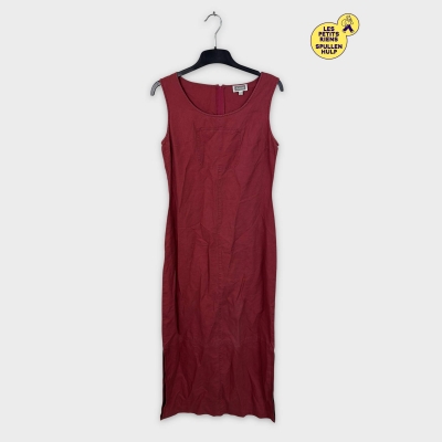 Robe droite bordeaux en lin Etam M