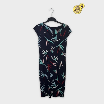 Robe Autograph imprimée feuilles bleu marine M 38 💙