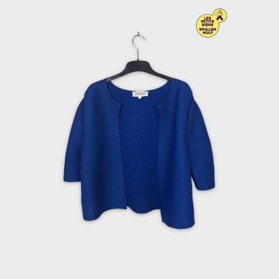 Veste plissée bleue M Un Jour Ailleurs