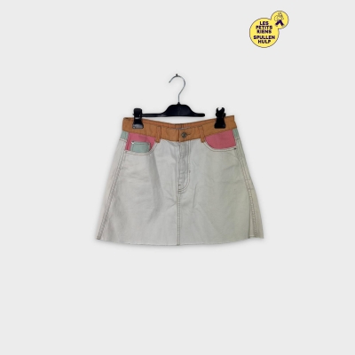 Jupe Bershka Denim Mini Colorée Taille M 💛