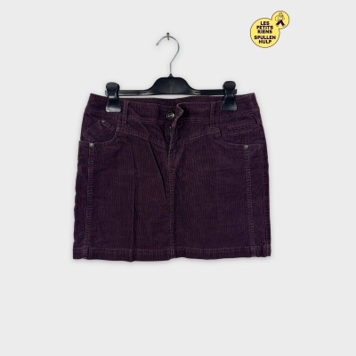 Mini-jupe velours côtelé bordeaux Yessica L 💛