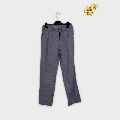 Pantalon Isacco pied-de-poule violet blanc XL 42
