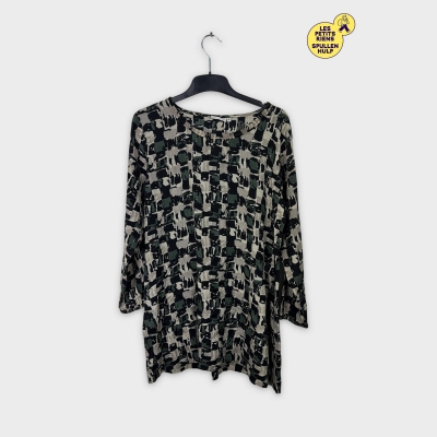 Robe imprimée Masai manches longues M