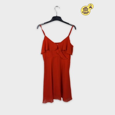 Robe rouge à volants Naf naf M 38 à fines bretelles