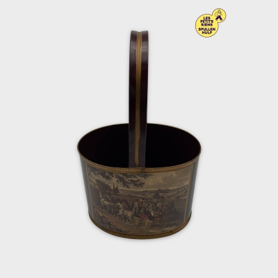 Porte-Bûches Vintage avec Illustration - Décoration Authentique Enchères