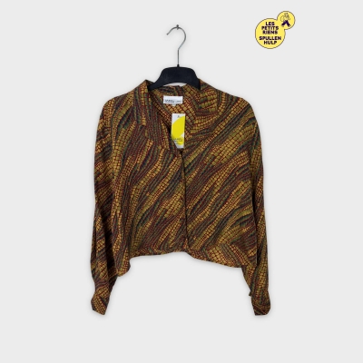 Chemise Label jaune imprimé écailles manches longues 💛 Taille xxxl