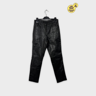 Pantalon cuir agneau noir taille 38 M femme