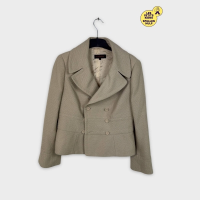 Veste vintage tailleur texturée beige Escada XL 42 💛