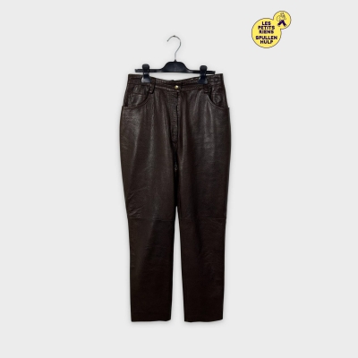 Pantalon cuir marron Evanto XL 42