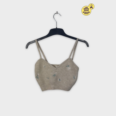 H&m Top beige brodé S 💛